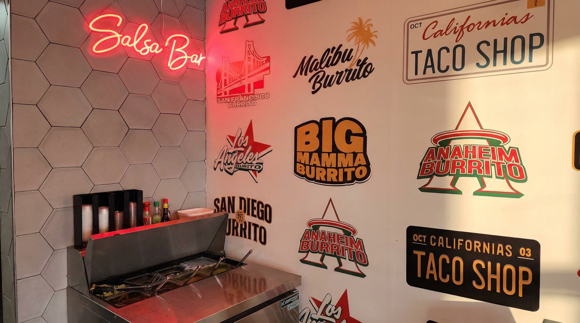 The salsa bar is the finishing touch
